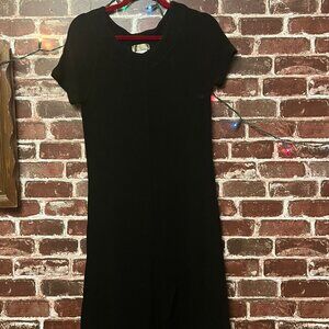The Territory Ahead | Black Tencel Short Sleeve Dress